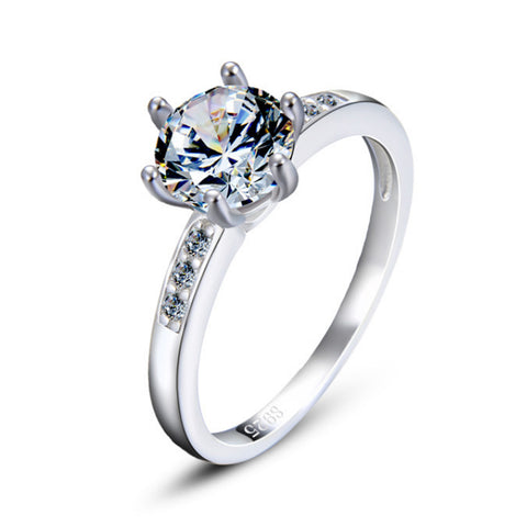 Zircon Gemstone Ring Solid 925 Sterling Silver Rings For Women Handmade Jewelry