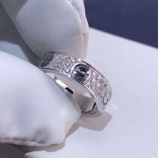 Sterling Silver Rings for Women Full Diamond Fashion Wedding Rings for Women