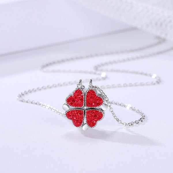 S925 Sterling Silver Clover Necklace Creative Plating 18K Gold Necklaces For Women Trendy