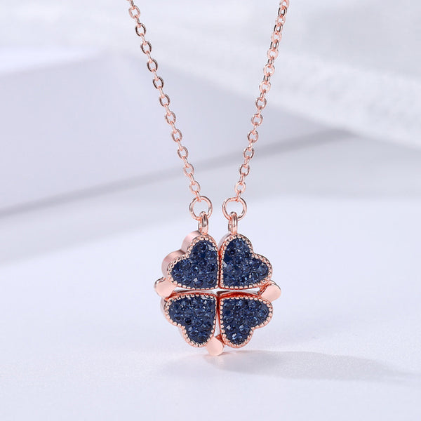 S925 Sterling Silver Clover Necklace Creative Plating 18K Gold Necklaces For Women Trendy